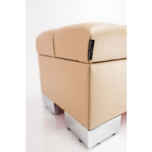 Kufer Pikowany CHESTERFIELD  Eko-Skóra Beż / Model Q-4 Rozmiary od 50 cm do 200 cm